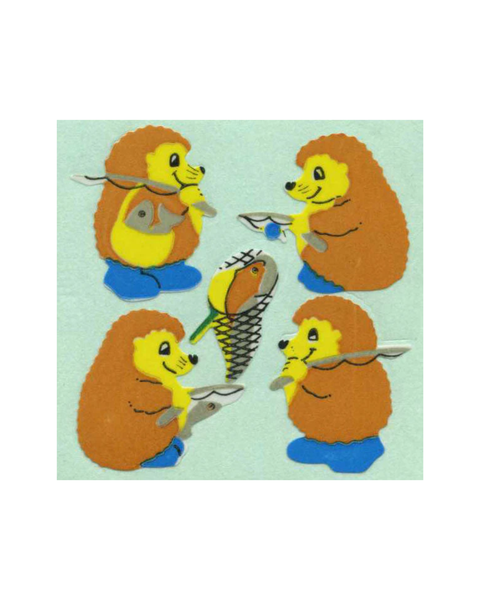 Stickermagic - Tear-off Stickers - Fishing Hedgehogs
