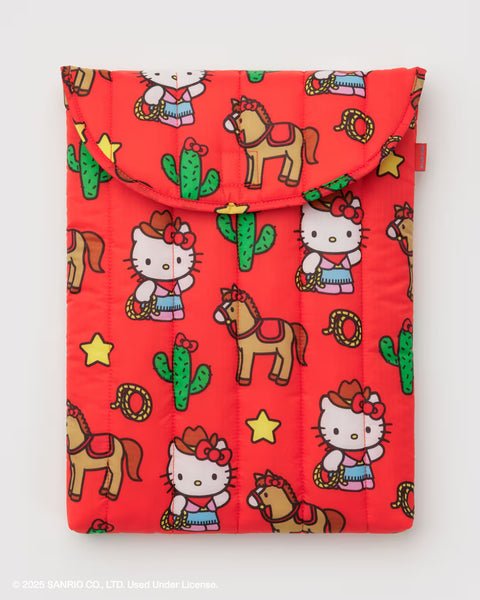 Baggu - Puffy Laptop Sleeve - 16 Inch - Hello Kitty Western