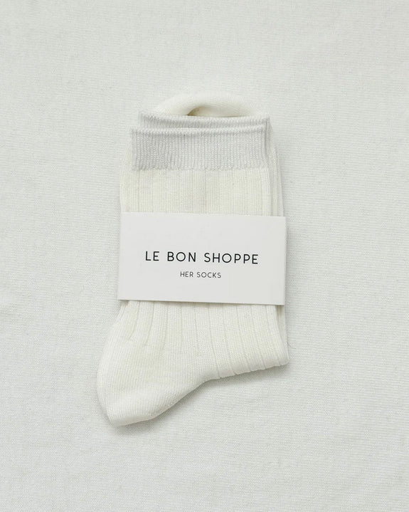 Le Bon Shoppe - Her Socks - Classic White
