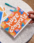 Wrap - Embossed Greetings Card - Huge Congrats