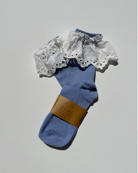 Billy Bamboo - Lace Colour Socks - Hydrangea Blue