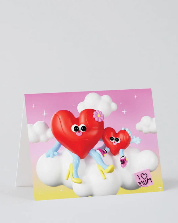Wrap - I Heart Mum Greeting Card