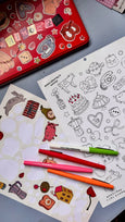 Martina's Tiny Store - (Most Popular) Illustrated Large Scrapbooking Stickersheet