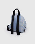 Baggu - Mini Nylon Backpack - Light Blue Gingham