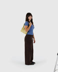 Baggu - Mini Recycled Leather Shoulder Bag - Straw