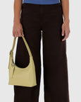 Baggu - Mini Recycled Leather Shoulder Bag - Straw