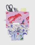 Baggu - Flat Pouch Set - Sea Creatures
