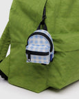 Baggu - Backpack Charm - Light Blue Gingham