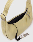 Baggu - Small Recycled Leather Crescent Bag - Straw