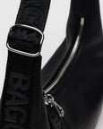 Baggu - Small Recycled Leather Crescent Bag - Black