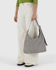 Baggu - Nylon Shoulder Bag - Black & White Gingham