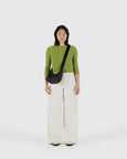 Baggu - Small Recycled Leather Crescent Bag - Brown