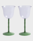 &Klevering - Dot Wine Glass Set – Purple (Set of 2)