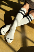 Le Bon Shoppe - Knee High Boyfriend Socks - Cream