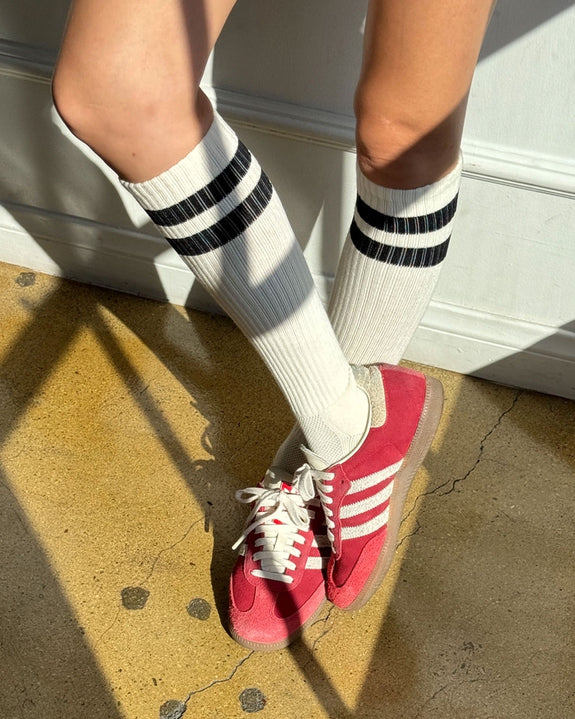 Le Bon Shoppe - Knee High Boyfriend Socks - Cream