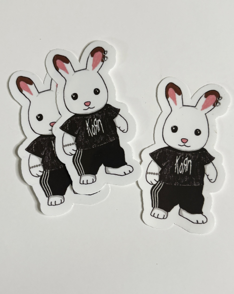 Carla Adams - Korn Freya Rabbit vinyl sticker