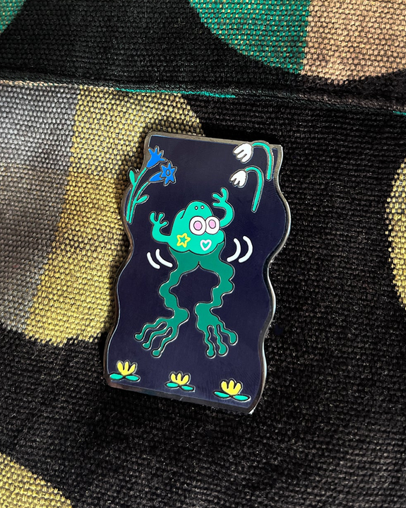 Natali Koromoto - Fashionably Froggy - Enamel Pin