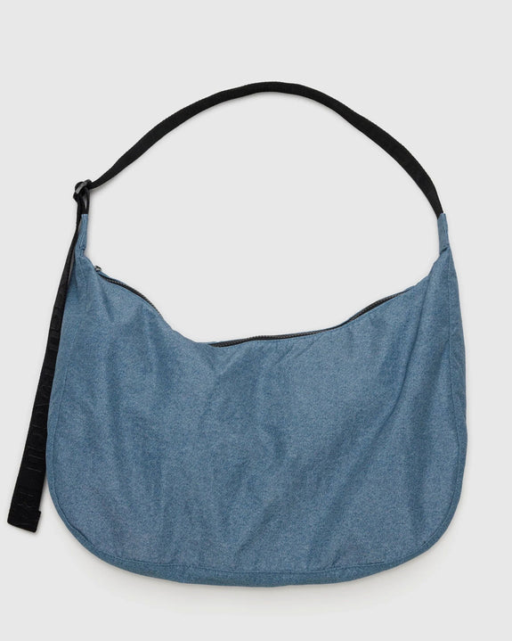 Baggu - Large Nylon Crescent Bag - Digital Denim