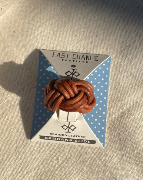 Last Chance Textiles - Braided Leather Bandana Slide