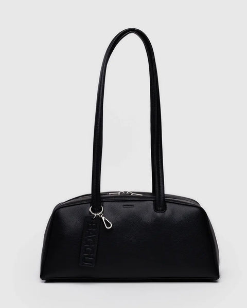 Baggu - Recycled Leather Bowler Bag - Black