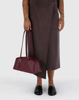 Baggu - Recycled Leather Bowler Bag - Mahogany