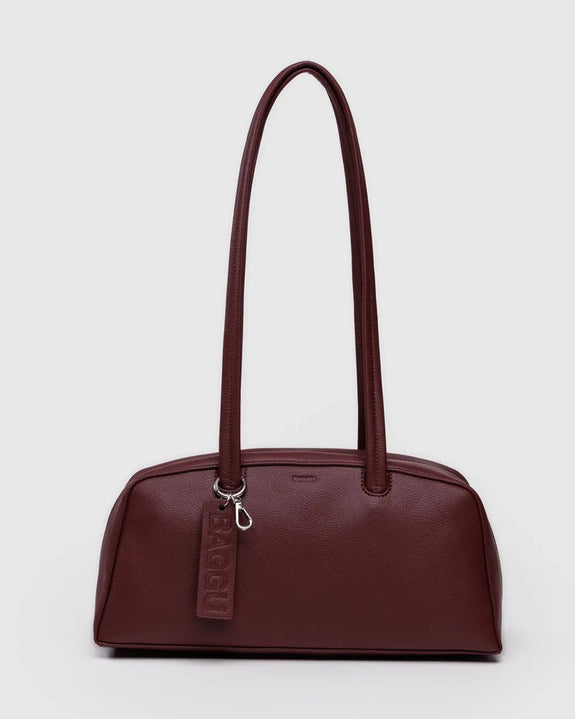 Baggu - Recycled Leather Bowler Bag - Mahogany