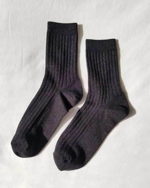 Le Bon Shoppe - Her Socks Lurex - Copper Black