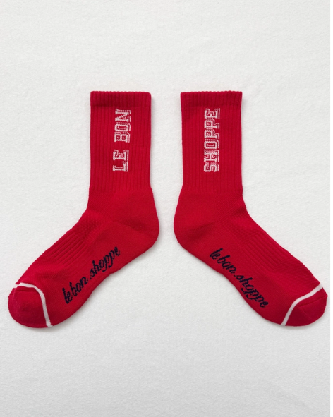 Le Bon Shoppe - Preppy Socks - Red / Cream