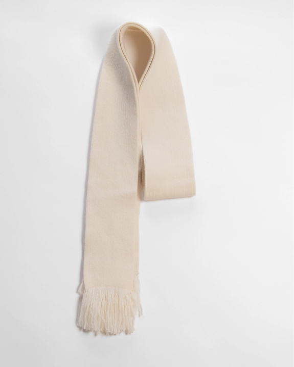 Lemme - Fringed Scarf - Bianco Naturale