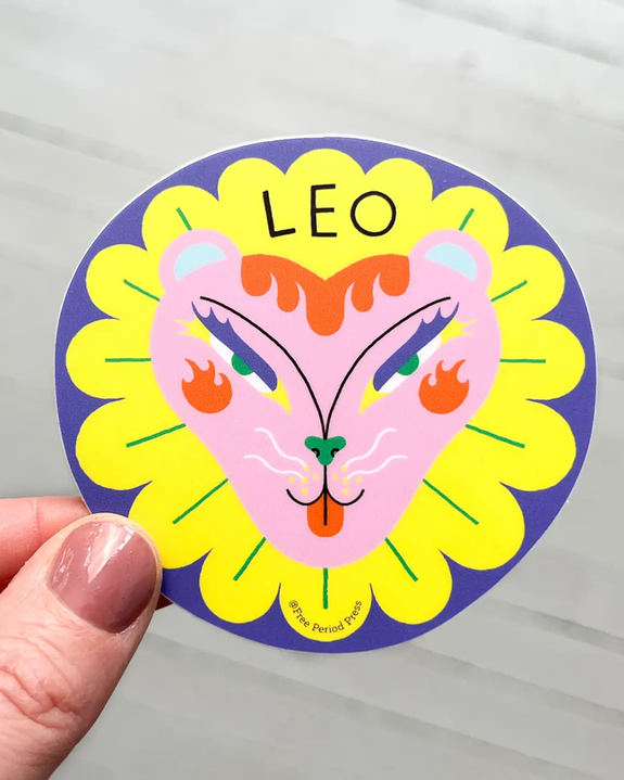 Free Period Press - Leo Zodiac Vinyl Sticker