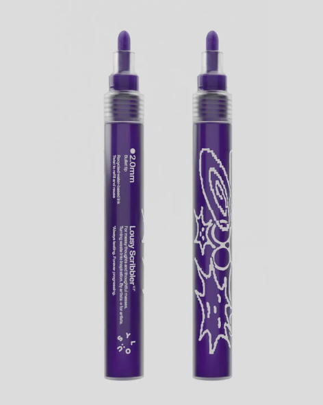 Lousy Scribbler — Sustainable Refillable Markers - Purple - 2.0mm Bullet