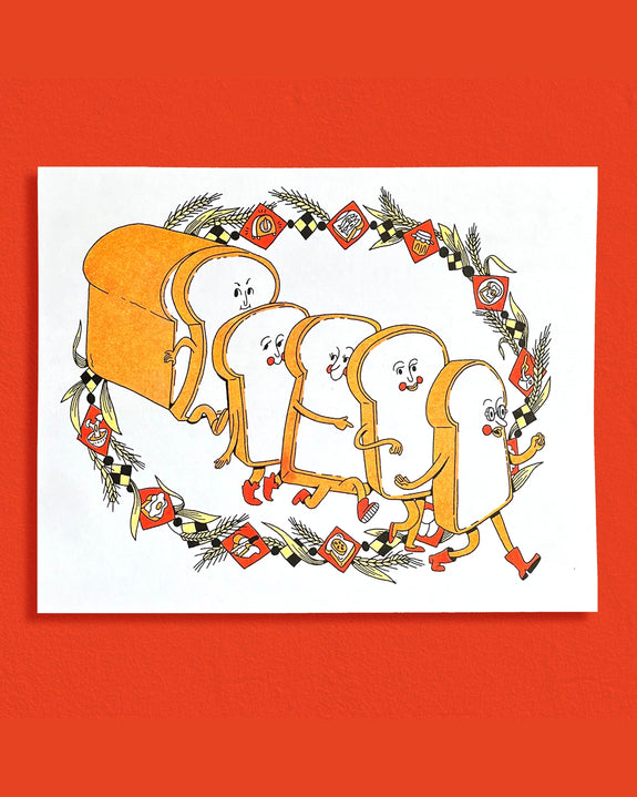 Maddie Fischer - Loaf on a Stroll Riso Print