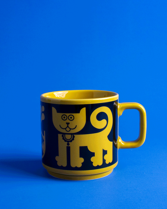 Magpie x Hornsea Mug - Cat and Pirhana