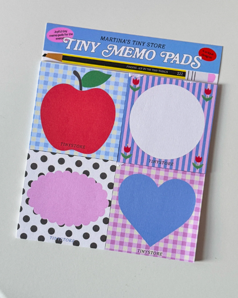 Martina's Tiny Store - The Cutest Desk Memopads (4 Pack)