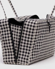 Baggu - Medium Nylon Bowler Bag - Black & White Gingham