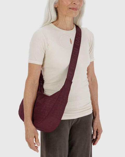 Baggu - Medium Nylon Crescent Bag - Mahogany – Pinky