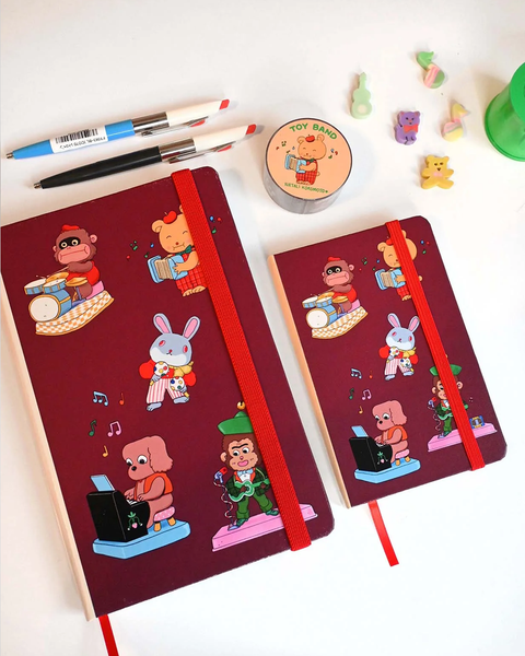Natali Koromoto - Mechanical Toys - Hardcover Notebook - A6