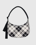 Baggu - Medium Nylon Crescent Bag - Mixed Plaid