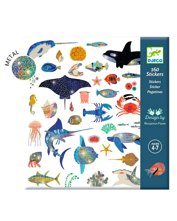Djeco - Metallic Stickers Ocean