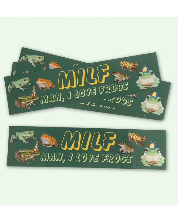 Carla Adams - Man I Love Frogs Bumper Sticker