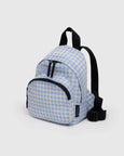 Baggu - Mini Nylon Backpack - Light Blue Gingham