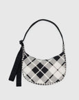 Small Nylon Crescent Bag - Mixed Plaid
