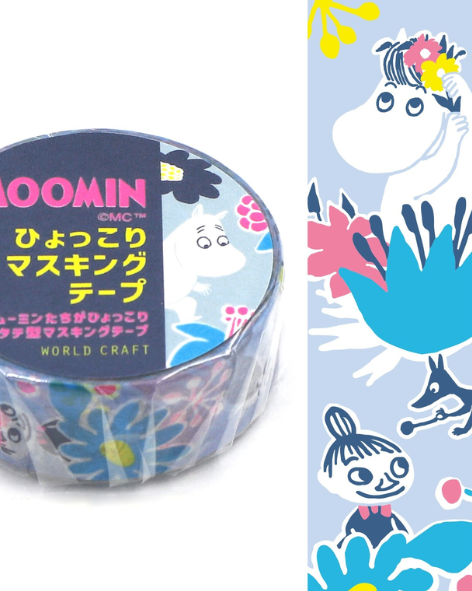 Moomin - Blue Flower Washi Tape