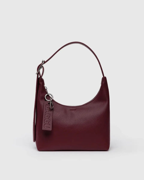 Baggu - Mini Recycled Leather Shoulder Bag - Mahogany
