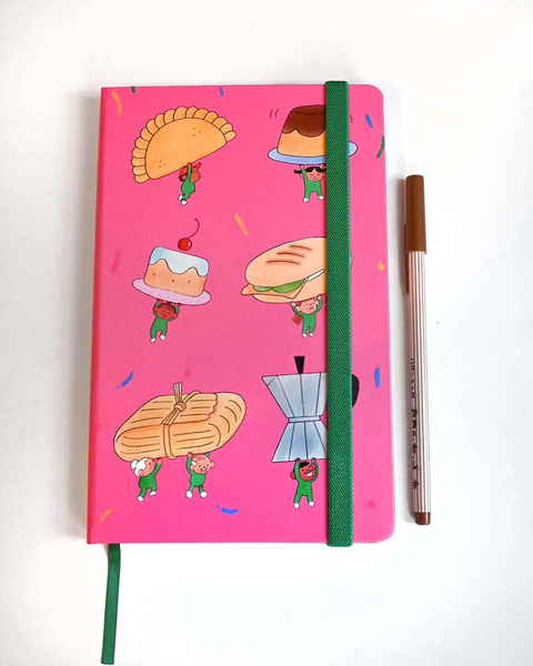 Natali Koromoto - Food on Parade - Hardcover Notebook - A5
