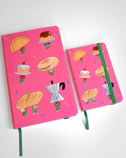Natali Koromoto - Food on Parade - Hardcover Notebook - A6