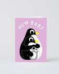 Wrap - New Baby Penguins Greetings Card