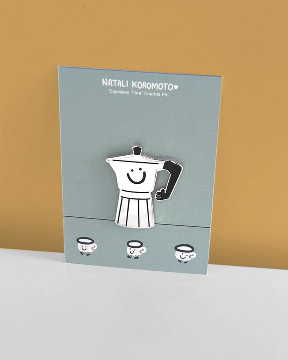 Natali Koromoto - "Espresso Time" Enamel Pin