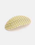 Chunks - Oval Barrette - Olive Check