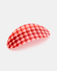 Chunks - Oval Barrette - Red Plaid